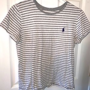 Ralph Lauren gray striped shirt size large